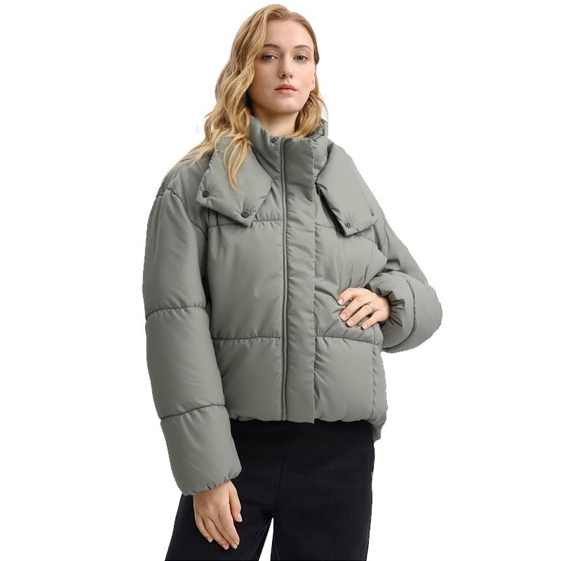WOMEN’S WARM PUFFY COAT WITH PU – COATED HOOD, PADDED JACKET STYLE Featured Image