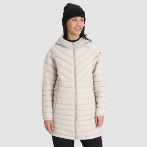 WOMEN’S LIGHTWEIGHT AND WARM MID – LENGTH HOODED COTTON – PADDED COAT FOR CASUAL  SPORTS