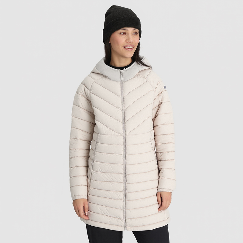 WOMEN’S LIGHTWEIGHT AND WARM MID – LENGTH HOODED COTTON – PADDED COAT FOR CASUAL  SPORTS Featured Image