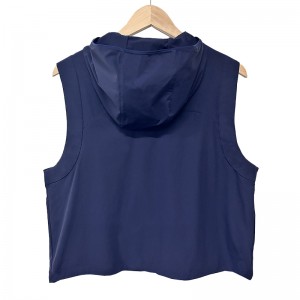 WOMEN’S THIN OUTDOOR SPORTS ZIPPERED HOODED VEST