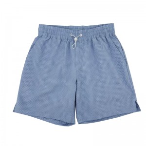 WOMEN’S WOVEN BUBBLE – GRID CASUAL ATHLETIC SHORTS