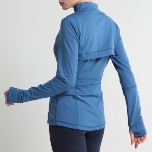 WOMEN’S STAND-COLLAR KNITTED SPORTS ZIPPER JACKET