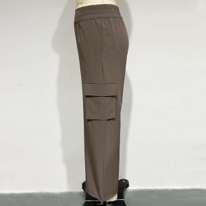 WOMEN’S WOVEN SPORT PANTS WITH MULTIPLE POCKETS
