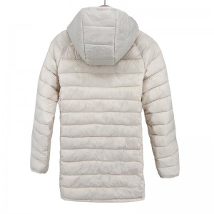 WOMEN’S LIGHTWEIGHT AND WARM MID – LENGTH HOODED COTTON – PADDED COAT FOR CASUAL  SPORTS