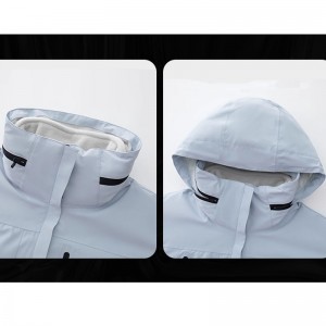 UNISEX OUTDOOR WINDOOR WINDPROOF 3-IN-1 FLEECE LINED WATERPROOF JACKET