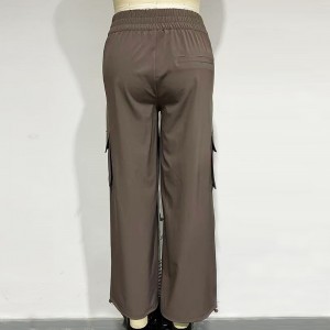 WOMEN’S WOVEN SPORT PANTS WITH MULTIPLE POCKETS