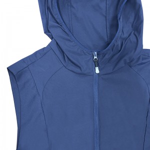 WOMEN’S THIN OUTDOOR SPORTS ZIPPERED HOODED VEST