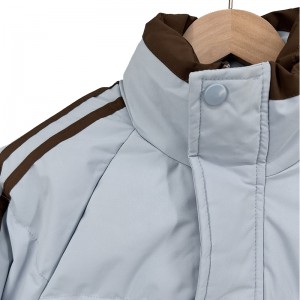 WOMEN’S WARM PUFFY COAT WITH SPORTS – STYLE MOTORCYCLE STAND COLLAR