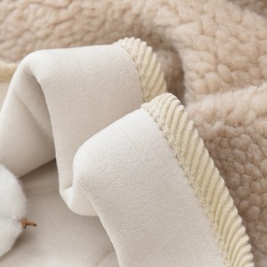 WOMEN’S CASUAL HOODED SHERPA FLEECE JACKET