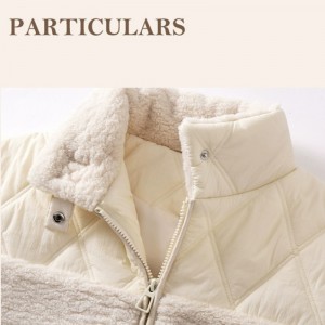 WOMEN’S CASUAL STAND – COLLAR SHERPA FLEECE – PANELEDCOTTON – PADDED JACKET