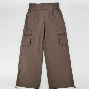 WOMEN’S WOVEN SPORT PANTS WITH MULTIPLE POCKETS