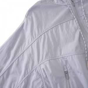 WOMEN’S WOVEN ZIP-UP HOODED SUN PROTECTION SPORTS JACKET