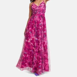 WOMEN’S PRINTED PLEATED SLIP DRESS