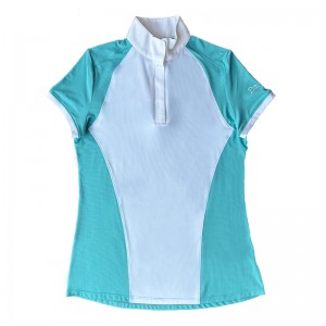 WOMEN’S SUMMER THIN,COMFORTABLE AND BREATJABLE TWO-COLOR PROFESSIONAL EQUESTRIAN SPORTS T-SHIRT