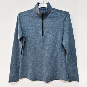 WOMEN’S AUTUMN AND WINTER CATIONIC SEMI-ZIPPER COMFORTABLE AND WARM LONG-SLEEVED QUICK-DRKING SPORT TOP