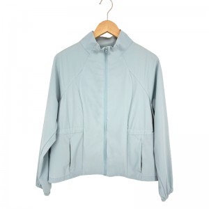 WOMEN’S SUMMER SPORTS BREATHABLE STAND UP COLLAR WOVEN JACKET TOP COAT