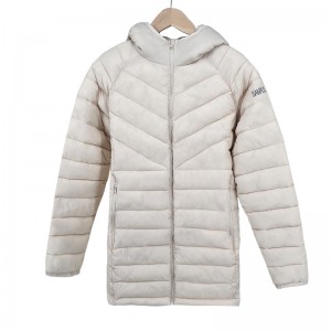 WOMEN’S LIGHTWEIGHT AND WARM MID – LENGTH HOODED COTTON – PADDED COAT FOR CASUAL  SPORTS