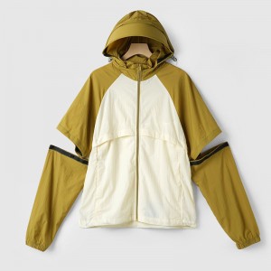 UNISEX DETACHABLE – SLEEVE SUN – PROTECTION WOVEN JACKET