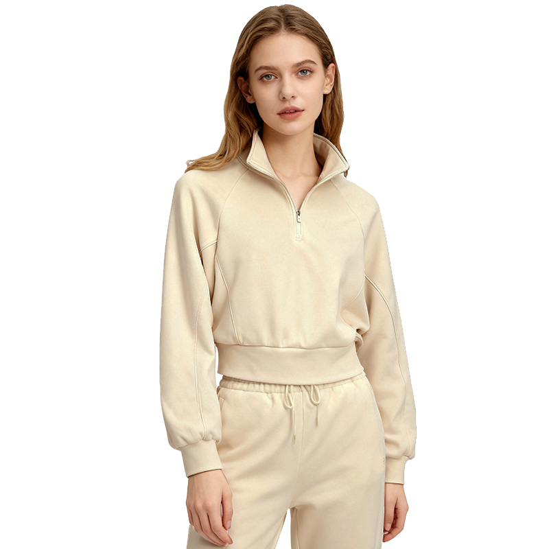 WOMEN’S LOOSE – FIT ATHLETIC HALF – AIP FUNNEL – NECK SWEATSHIRT JACKET Featured Image