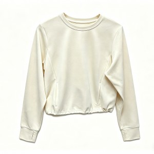 WOMEN’S KNITTED CREW NECK SPORTS SWEATSHIRT