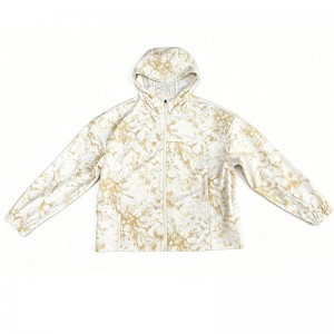 WOMEN’S WOVEN ZIP-UP HOODED OUTDOOR LUMINOUS THREAD SPORTS JACKET