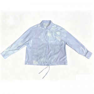 WOMEN’S WOVEN STAND COLLAR STRIPED BEAM DYE PRINTED SUN PROTECTION SPORTS JACKET
