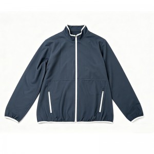 MEN’S WOVEN STAND COLLAR ZIP-UP GOLF JACKET