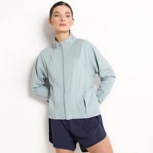 WOMEN’S SUMMER SPORTS BREATHABLE STAND UP COLLAR WOVEN JACKET TOP COAT
