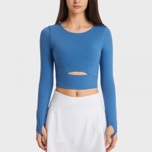 WOMEN’S LONG-SLEEVED SPORT T-SHIRT WITH BREAST PAD