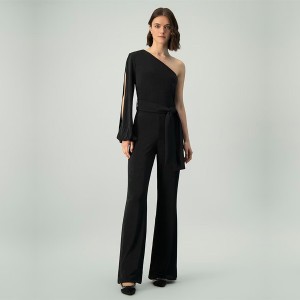 SPRING/SUMMER WOMEN’S JUMPSUIT ONE-SHOULDER ASYMMETRIC JUMPS