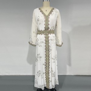 WOMEN’S TURKISH DUBAI COFFEE SATIN LONG DRESS EVENING DRESS SKIRT