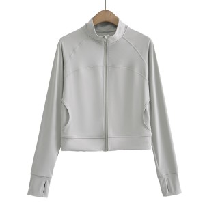 WOMEN’S SUMMER OUTDOOR CYCLING ORIGINAL YARN SUNSCREEN STANDING COLLAR SLIM BODY COOL LIGHT BREATHABLE SKIN JACKET
