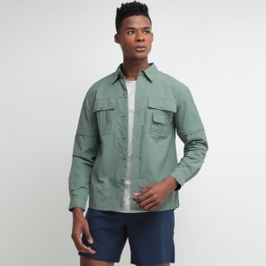 MEN’S SUMMER OUTDOOR QUICK-DRYING LONG-SLEEVED SHIRT WITH REMOVABLE SLEEVES AND BREATHABLE SUN PROTECTION