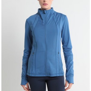 WOMEN’S STAND-COLLAR KNITTED SPORTS ZIPPER JACKET
