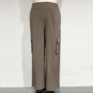 WOMEN’S WOVEN SPORT PANTS WITH MULTIPLE POCKETS
