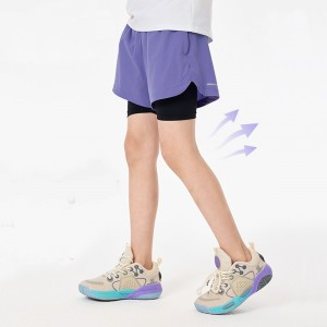 KIDS’SPORTS-TRAINING FAKE TWO-PIECE SHORTS