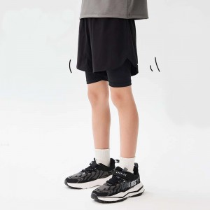KIDS’SPORTS-TRAINING FAKE TWO-PIECE SHORTS