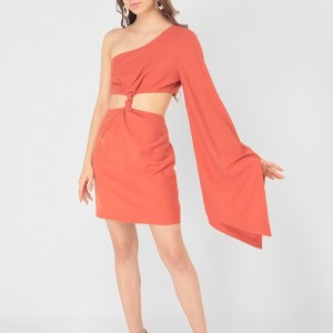 HALF NECKLINE  DRESS