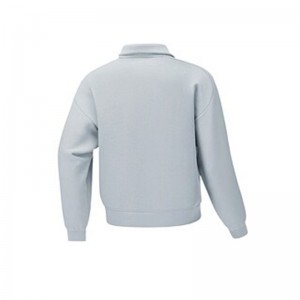 WOMEN’S LOOSE-FIT ATHLETIC HALF-ZIP FUNNEL-ZIP FUNNEL-NECK SWEATSHIRT JACKET