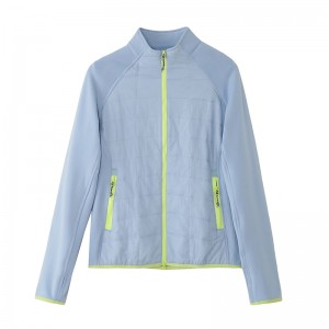 WOMEN’S WARM COLOR-BLOCKED QUILTED PADDED SPORTS JACKET COAT