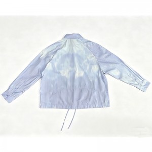 WOMEN’S WOVEN STAND COLLAR STRIPED BEAM DYE PRINTED SUN PROTECTION SPORTS JACKET