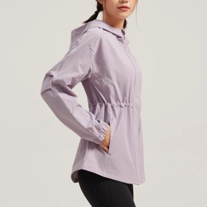 WOMEN’S  HOODED  WARM  SPORTS  ZIPPER  JACKET