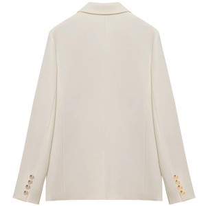 WOMEN’S WHITE LOOSE NICHE DESIGN BRITISH STYLE CASUAL SUIT