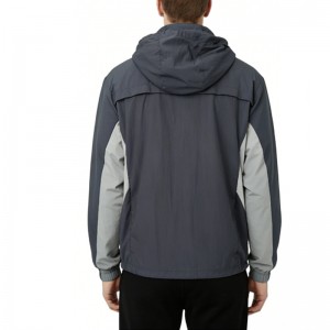 MEN’S WOVEN HOODED ZIP-UP TRAINING SPORTS JACKET