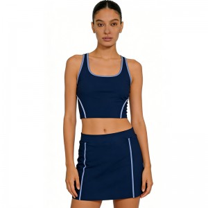 WOMEN’S KNITTED YOGA & SPORTS SKORT TRAINING SET