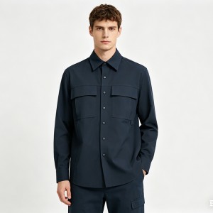 MEN’S WOVEN OUTDOOR MULTI-POCKET CASUAL LONG SLEEVE SHIRT