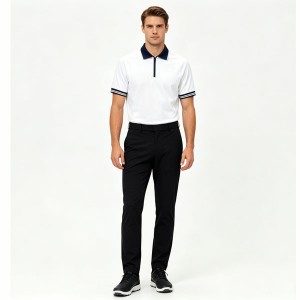 MEN’S GOLF BREATHABLE POLO SHIRT WITH CONTRAST COLLAR & CONTRAST CUFFS