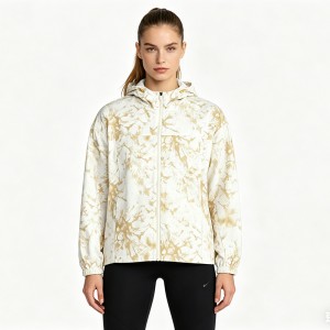 WOMEN’S WOVEN ZIP-UP HOODED OUTDOOR LUMINOUS THREAD SPORTS JACKET