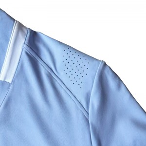 WOMEN’S COOL AND BREATHABLE V-NECK LASER PERFORATED EQUESTRIAN SPORTS SHORT SLEEVED T-SHIRT