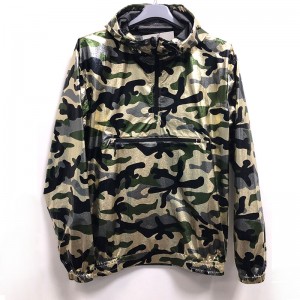 Men’s Bright Gold Camouflage Zipper Sweatshirt Skin Jacket